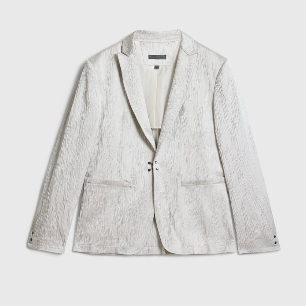 John Varvatos Off-White Textured Blazer